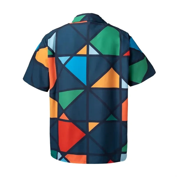 Sublimation Full-Button RPET Interlock Shirt - Men, Women, K