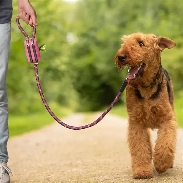 Double Zipper Dog Poop Bag Holder Dispenser Treat Pouch