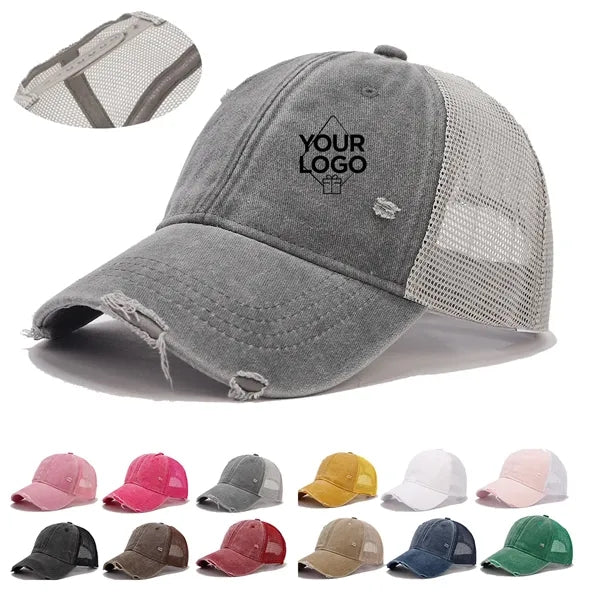 Distressed Mesh - Back Adjustable Baseball Cap