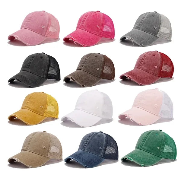 Distressed Mesh - Back Adjustable Baseball Cap