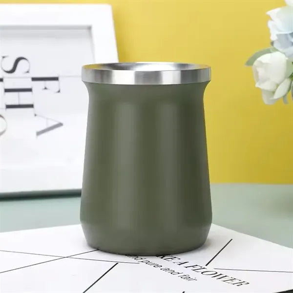 8oz Stainless Steel Yerba Mate Gourd Cup