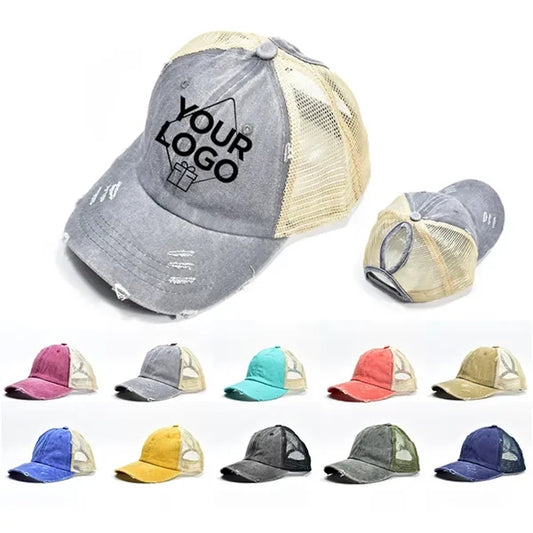 Distressed Mesh - Back Baseball Cap Multiple Colors
