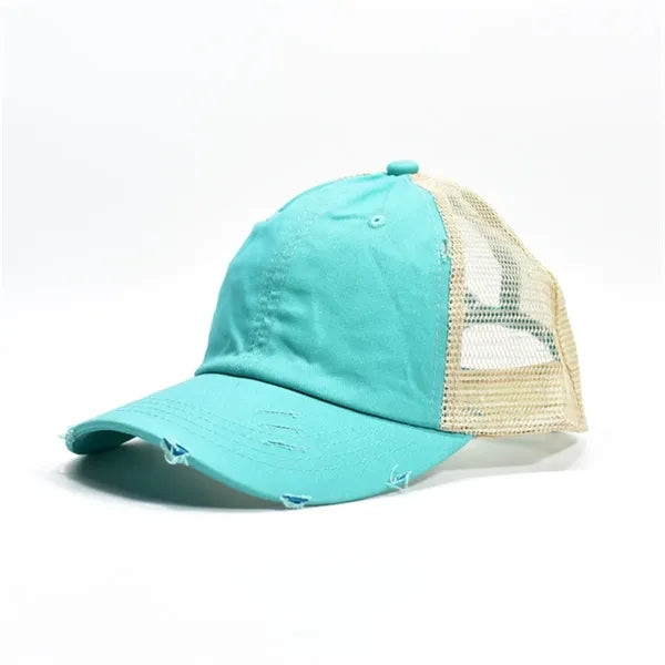 Distressed Mesh - Back Baseball Cap Multiple Colors