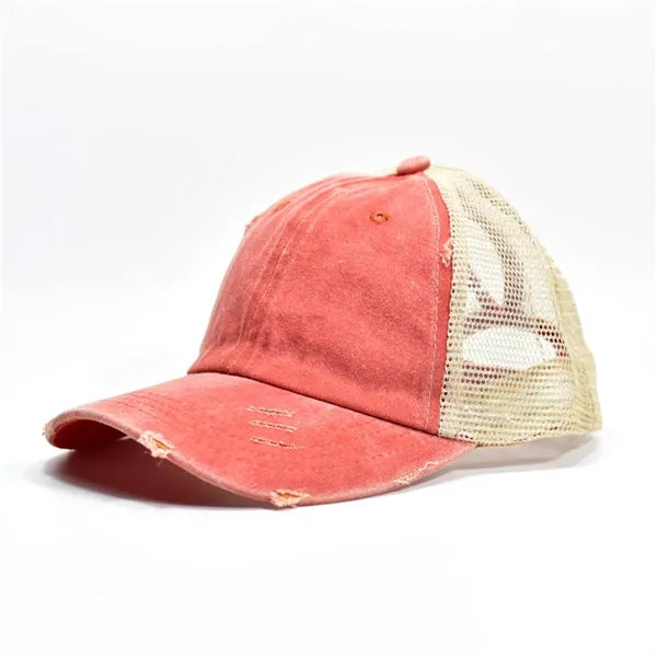 Distressed Mesh - Back Baseball Cap Multiple Colors