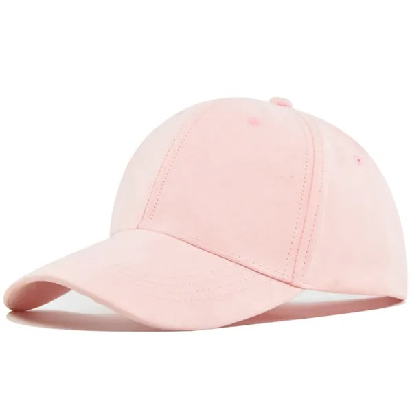 Suede Baseball Cap with Hard Top