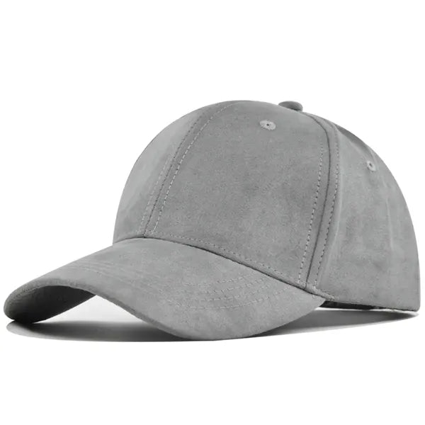 Suede Baseball Cap with Hard Top