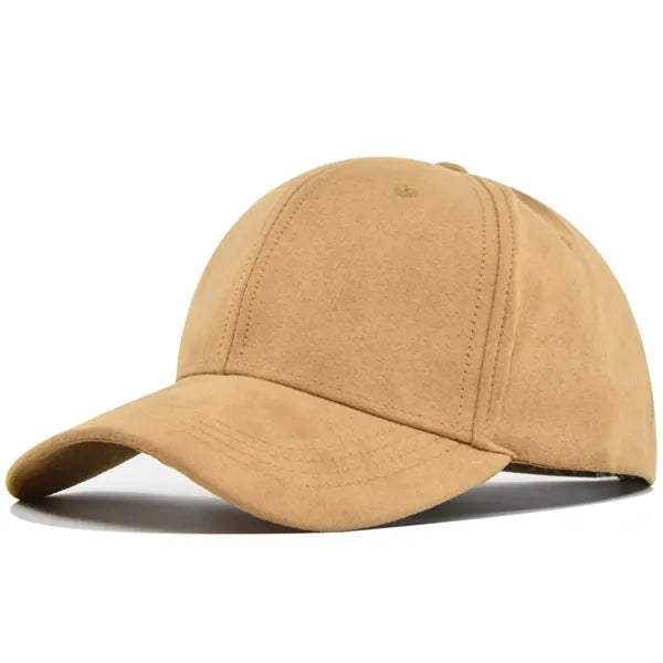 Suede Baseball Cap with Hard Top