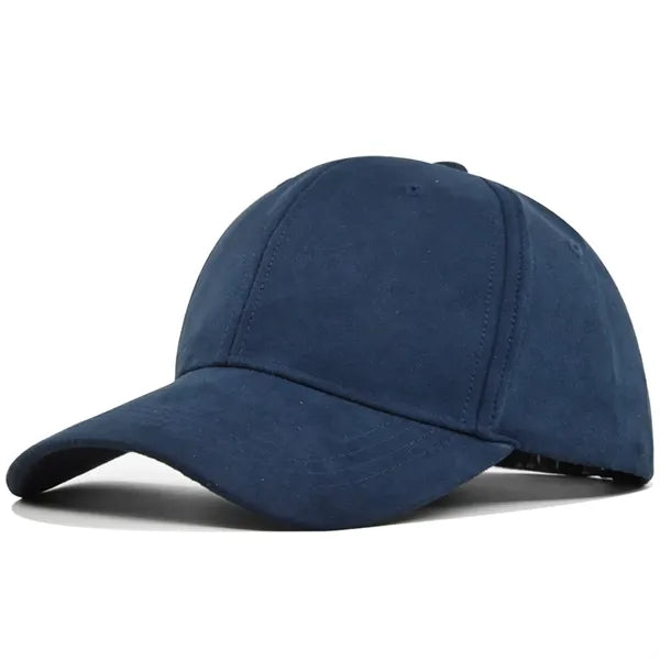 Suede Baseball Cap with Hard Top