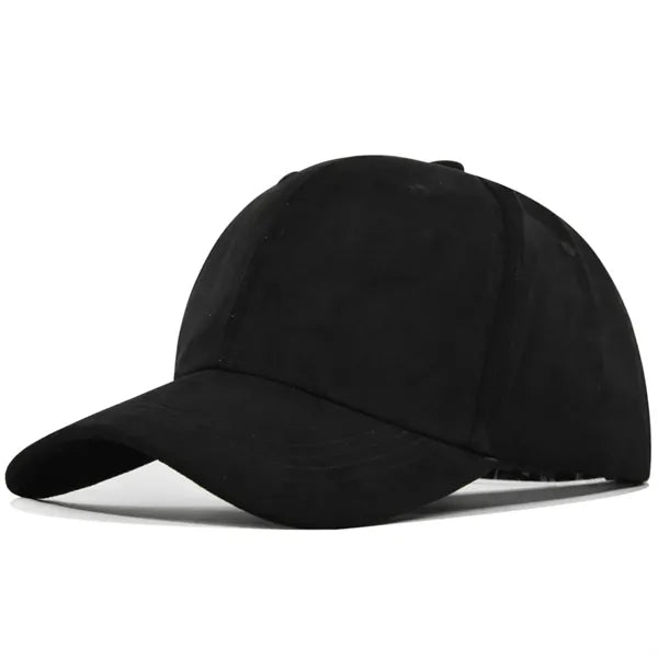 Suede Baseball Cap with Hard Top