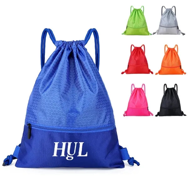 Large Drawstring W/Zipper