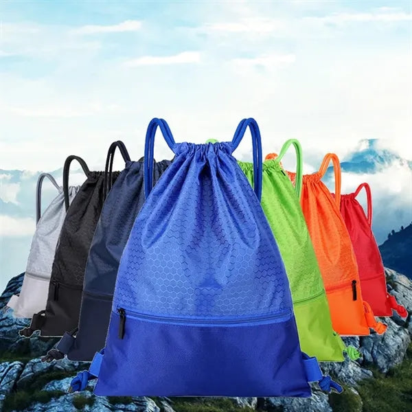 Large Drawstring W/Zipper
