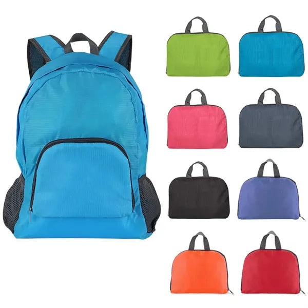 Foldable Backpack With Side And Front Pockets