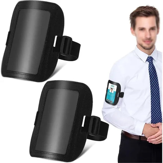Arm business card holder