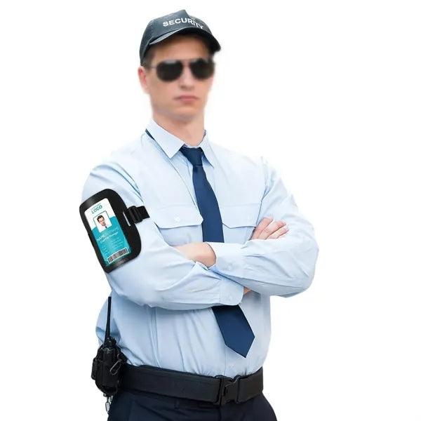 Arm business card holder