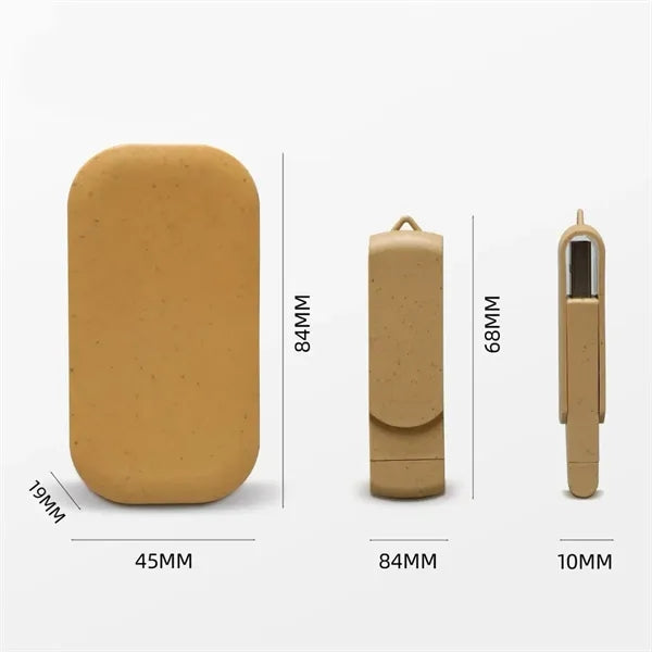 Eco-Friendly Wheat Straw USB Drive, USB 3.0