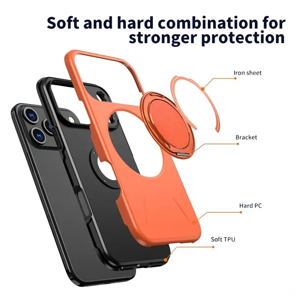 IPhone 17 Air Rotatable Stand Magnetic Protective Case