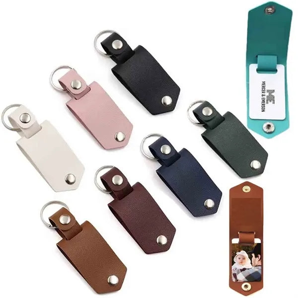 PU Leather DIY Photo Keychain