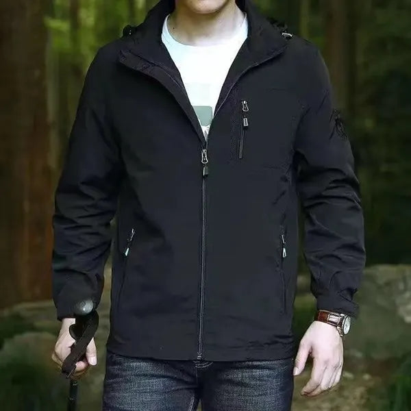 Logo Casual Outdoor Coat Men's Utility Jacket