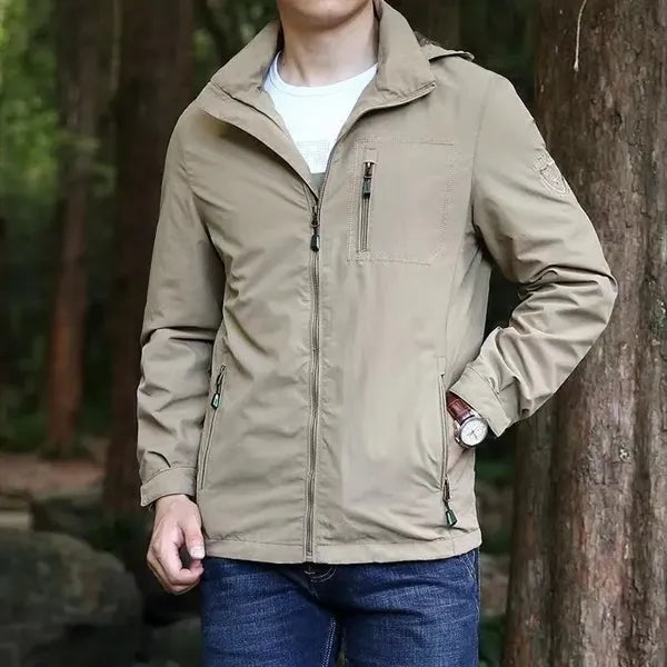 Logo Casual Outdoor Coat Men's Utility Jacket