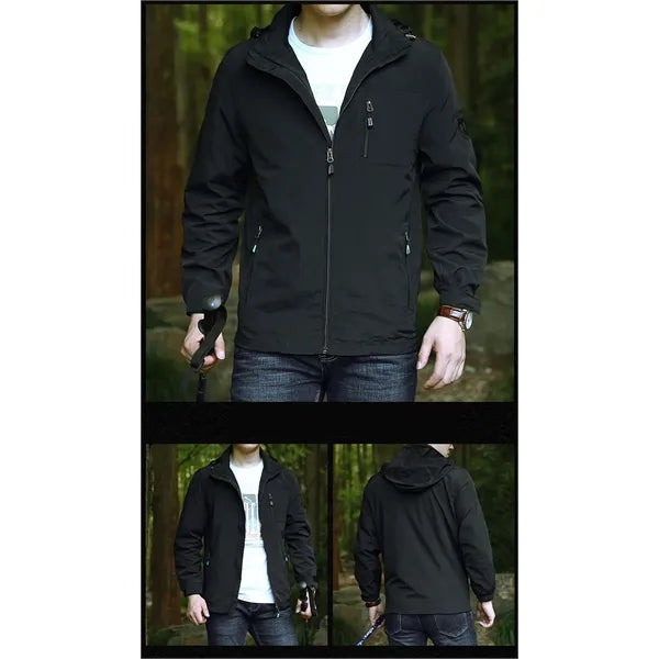 Logo Casual Outdoor Coat Men's Utility Jacket