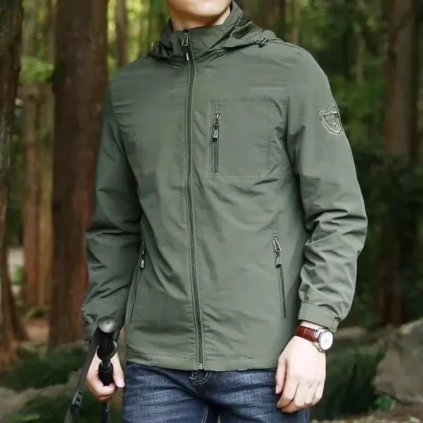 Logo Casual Outdoor Coat Men's Utility Jacket