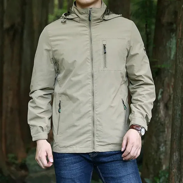 Logo Casual Outdoor Coat Men's Utility Jacket