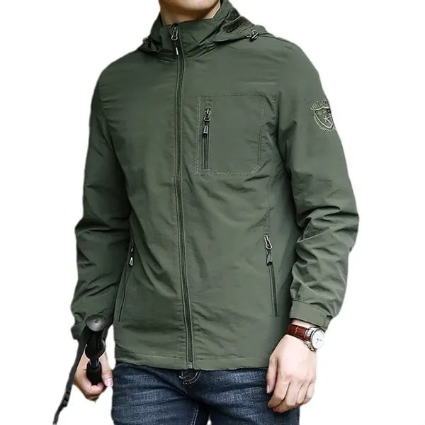Logo Casual Outdoor Coat Men's Utility Jacket