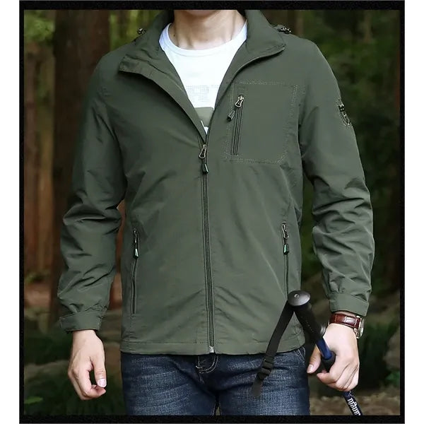 Logo Casual Outdoor Coat Men's Utility Jacket
