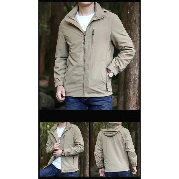 Logo Casual Outdoor Coat Men's Utility Jacket