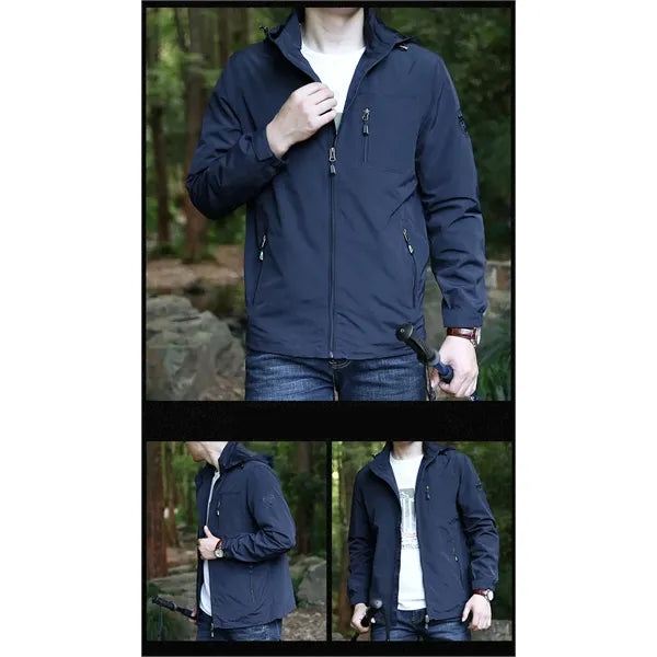 Logo Casual Outdoor Coat Men's Utility Jacket