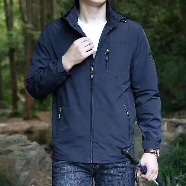 Logo Casual Outdoor Coat Men's Utility Jacket
