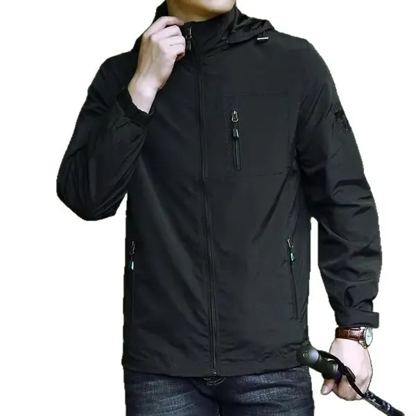 Logo Casual Outdoor Coat Men's Utility Jacket