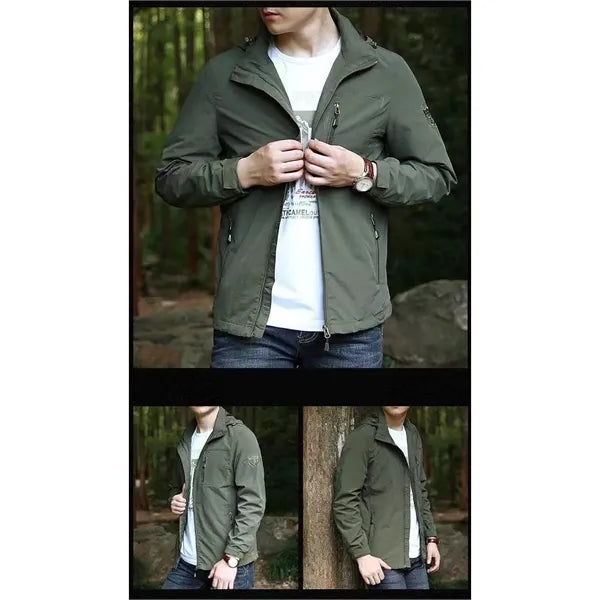 Logo Casual Outdoor Coat Men's Utility Jacket