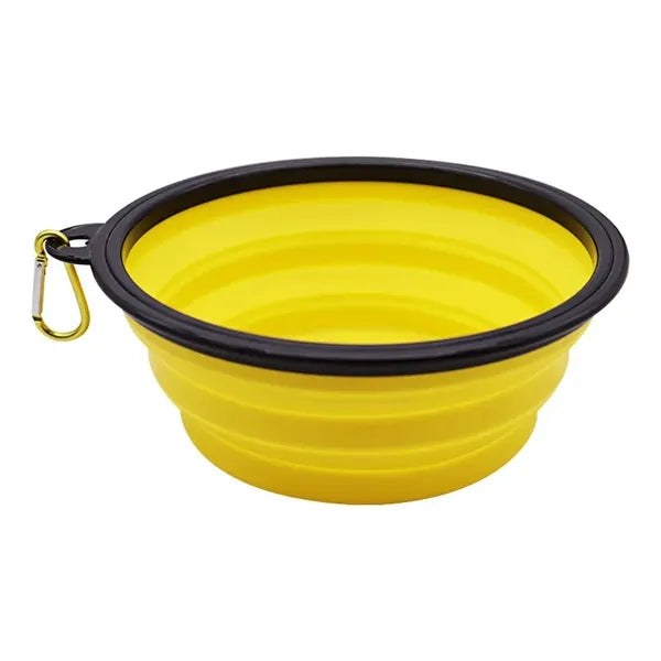 12OZ TPE Portable Foldable Pet Bowl with Metal Carabiner