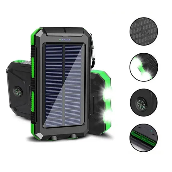 20000mAh Outdoor Waterproof Solar Charger Power Bank