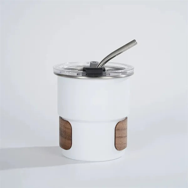 10oz Outdoor Anti-scald Camping Cup with Lid and Straw
