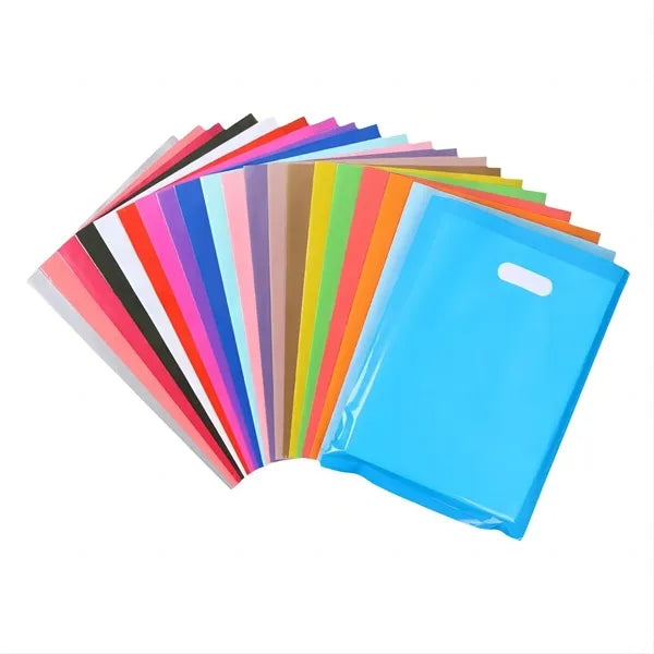 Soft PE Plastic Die Cut Shop Tote Bags