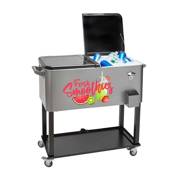 Rolling Cooler Vending Cart, Front Imprint