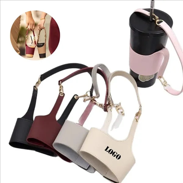 Hand-Held Leather Coffee Insulation Cover