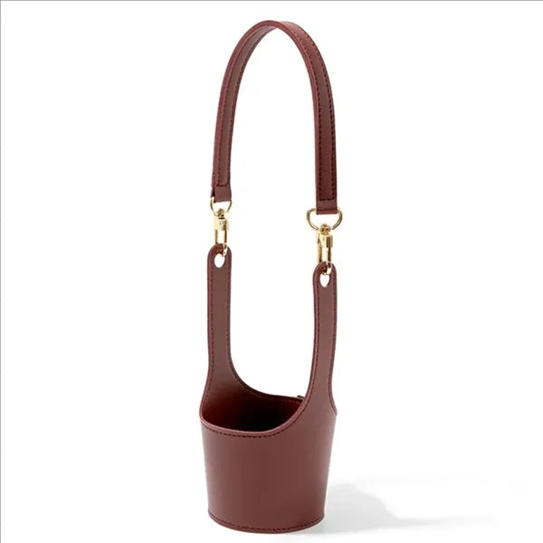 Hand-Held Leather Coffee Insulation Cover