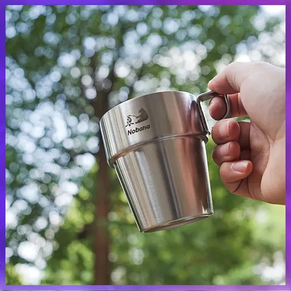 4pcs Stackable Stainless Steel Coffee Cups