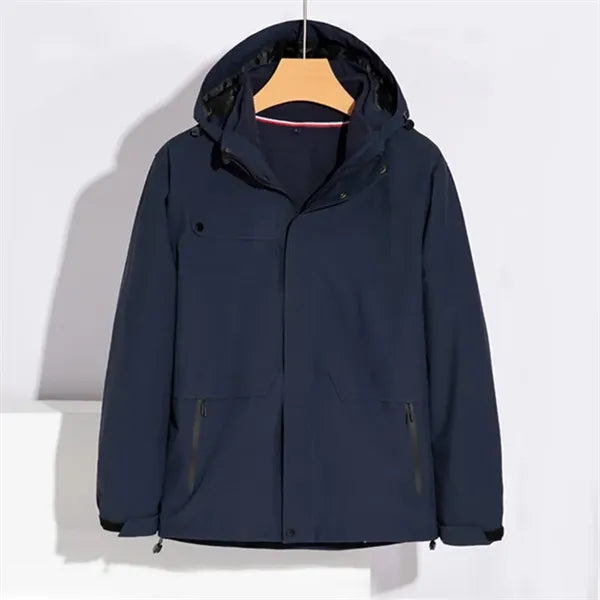 3in1 Winter Windbreaker Jacket Waterproof Fleece Coats