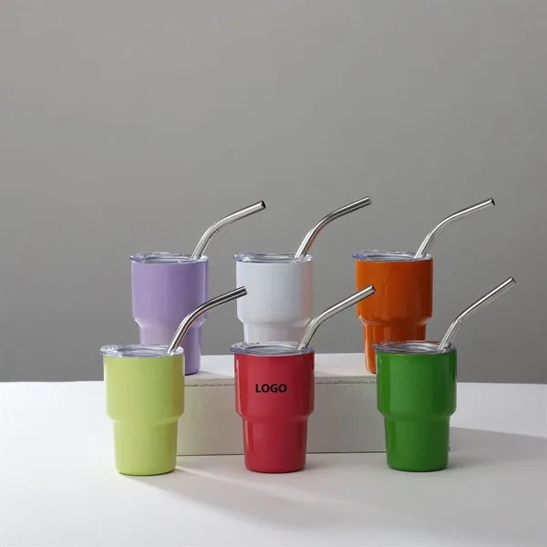 2Oz Mini Tumbler with Straw