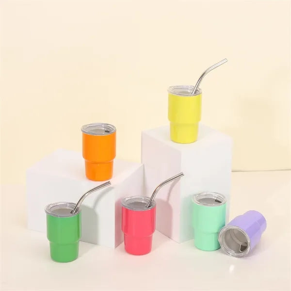 2Oz Mini Tumbler with Straw