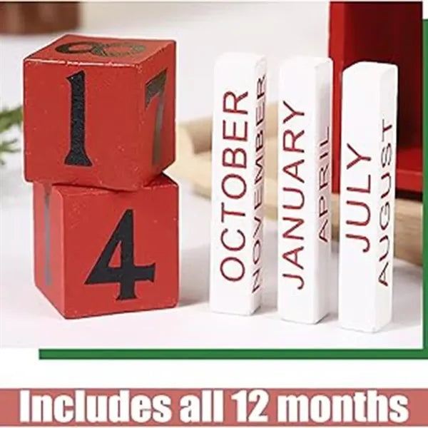 Santa Christmas Advent Countdown Calendar Desk Decoration