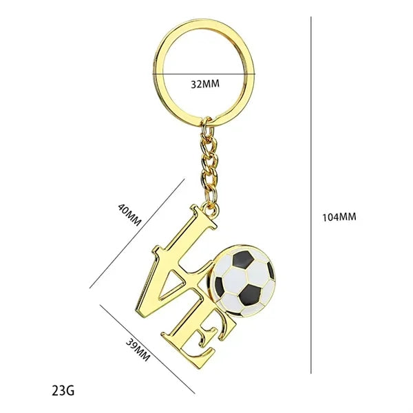 Soccer Themed Key Chain