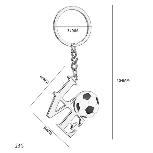 Soccer Themed Key Chain