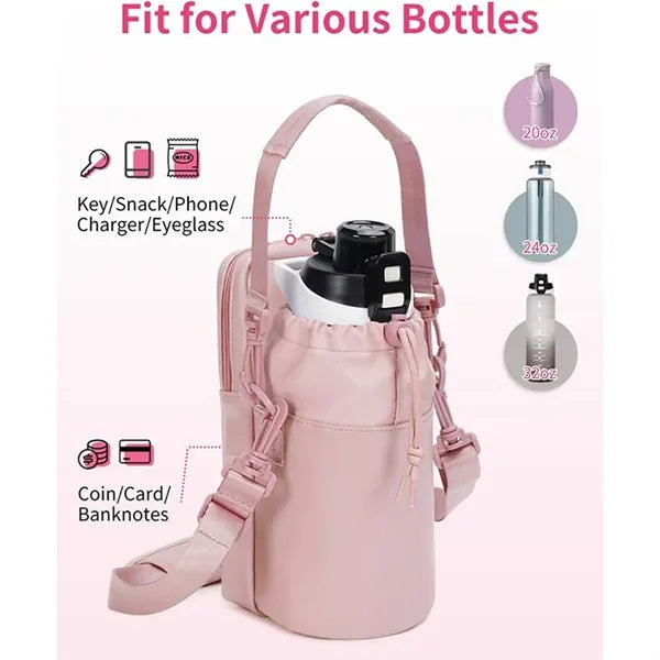 Insulated Water Bottle Sling Bag With Straps For Hiking