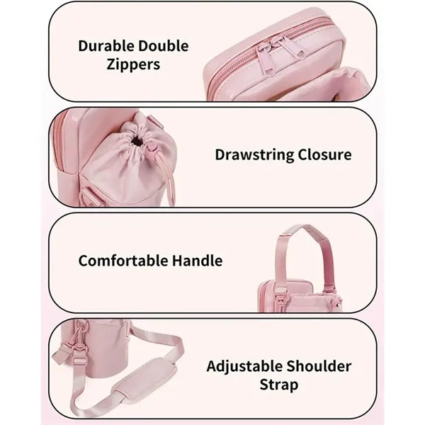 Insulated Water Bottle Sling Bag With Straps For Hiking