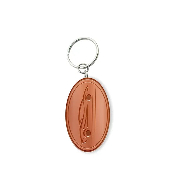 Solid Iron Keychain with Shiny Copper Plating